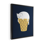 Meowlting kitty 1 Framed Canvas Print Gallery Image 2