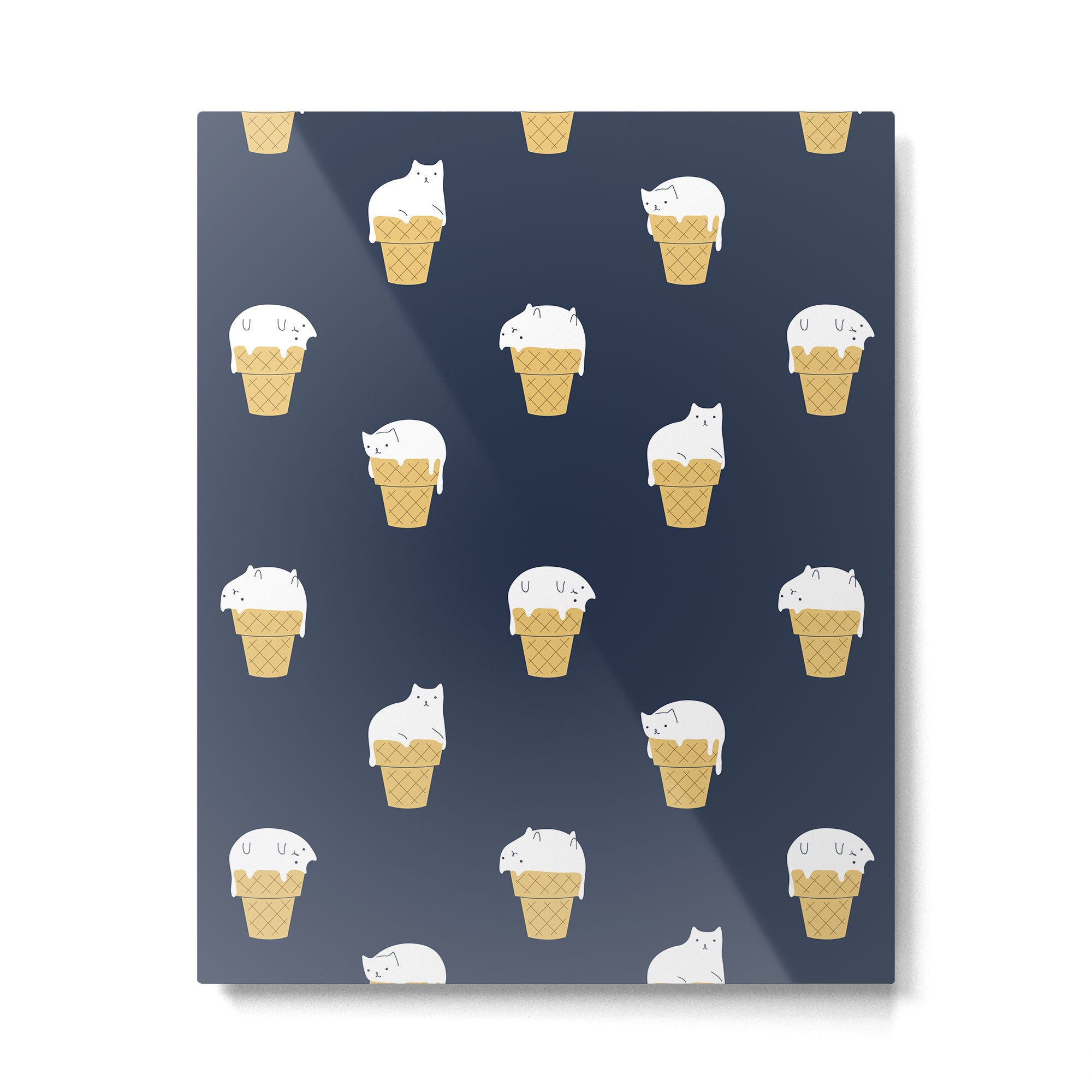 Meowlting Pattern Metal Print Gallery Image 6