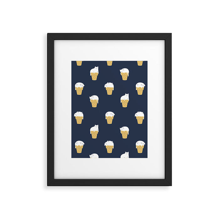 Meowlting Pattern Framed Art Print Gallery Image 1