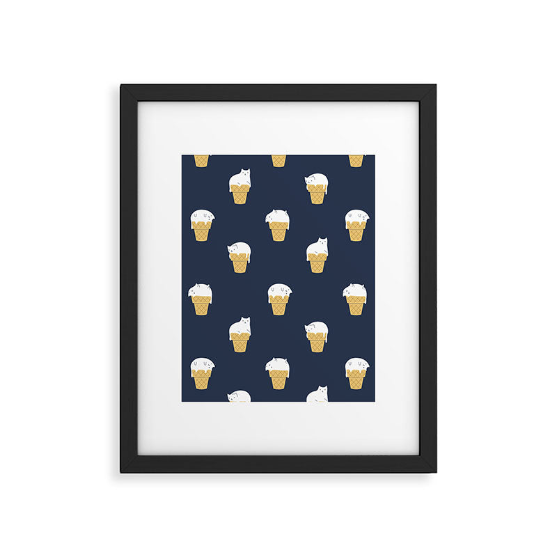 Meowlting Pattern Framed Art Print Gallery Image 4