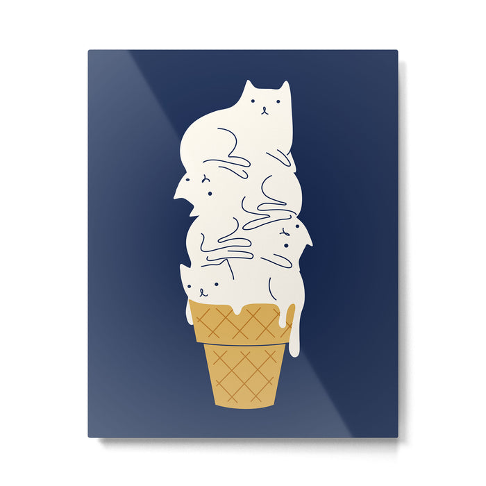 Meowlting Metal Print Gallery Image 1