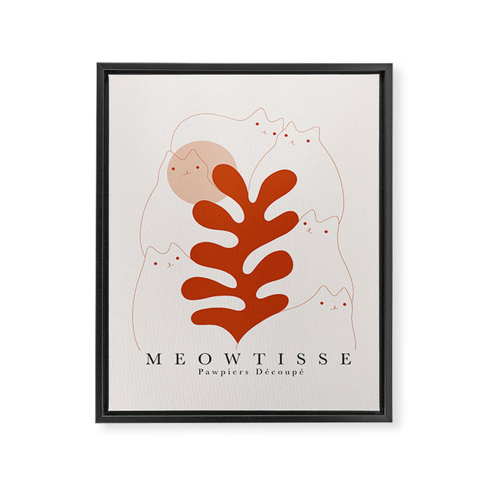 Meowtisse Framed Canvas Print Gallery Image 1