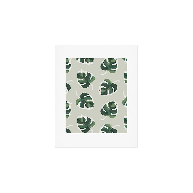 Monstera Cat pattern 1 Art Print Gallery Image 1