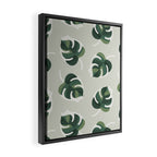 Monstera Cat pattern 1 Framed Canvas Print Gallery Image 2