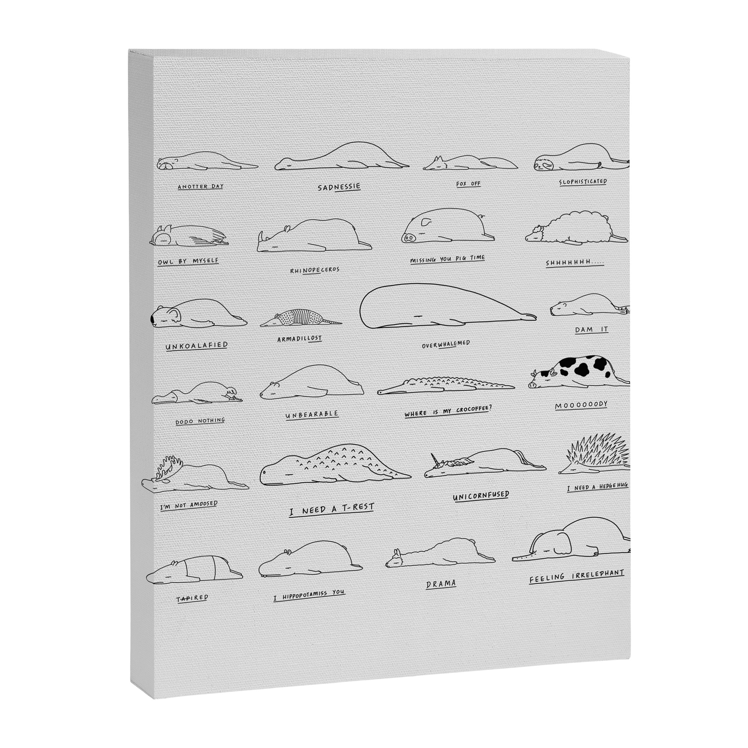 Moody Animals Pattern Canvas Print Gallery Image 8