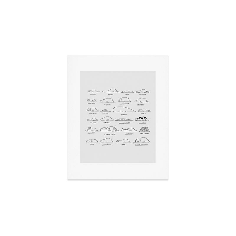 Moody Animals Pattern Art Print Gallery Image 1