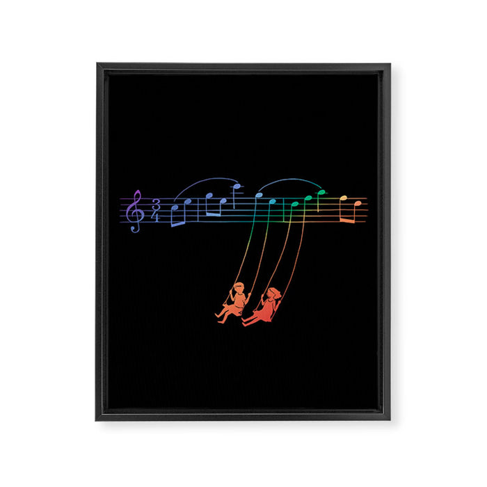 Music Swing Framed Canvas Print Gallery Image 1