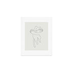 One Line Cat 2: Hug Art Print Gallery Image 1