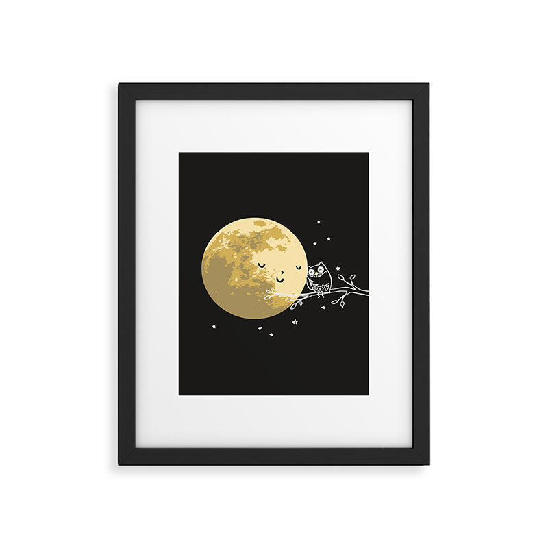 Owl and Moon Framed Art Print Gallery Image 6