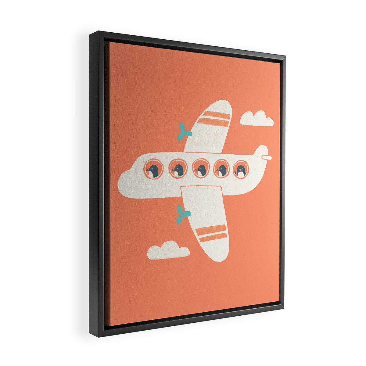 Penguin Airlines Framed Canvas Print Gallery Image 2