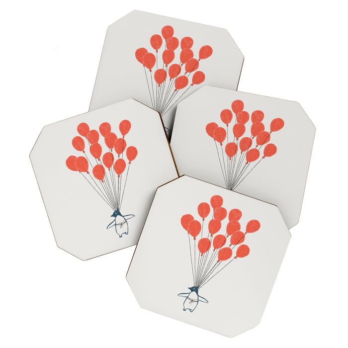 Penguin Balloons Coaster Gallery Image 1