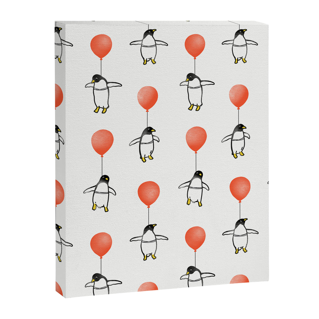 Penguin Balloons Pattern Canvas Print Gallery Image 8