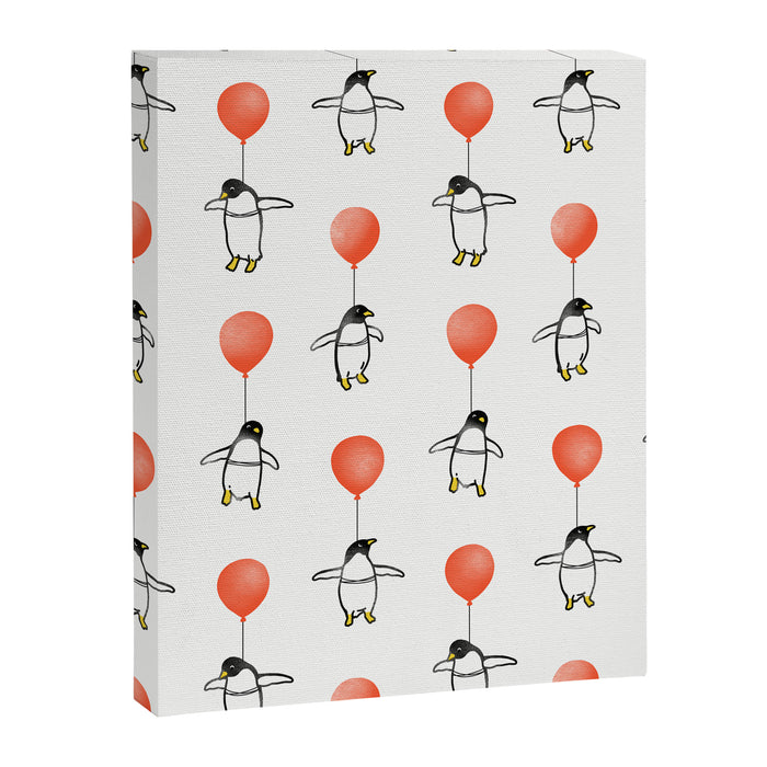 Penguin Balloons Pattern Canvas Print Gallery Image 1