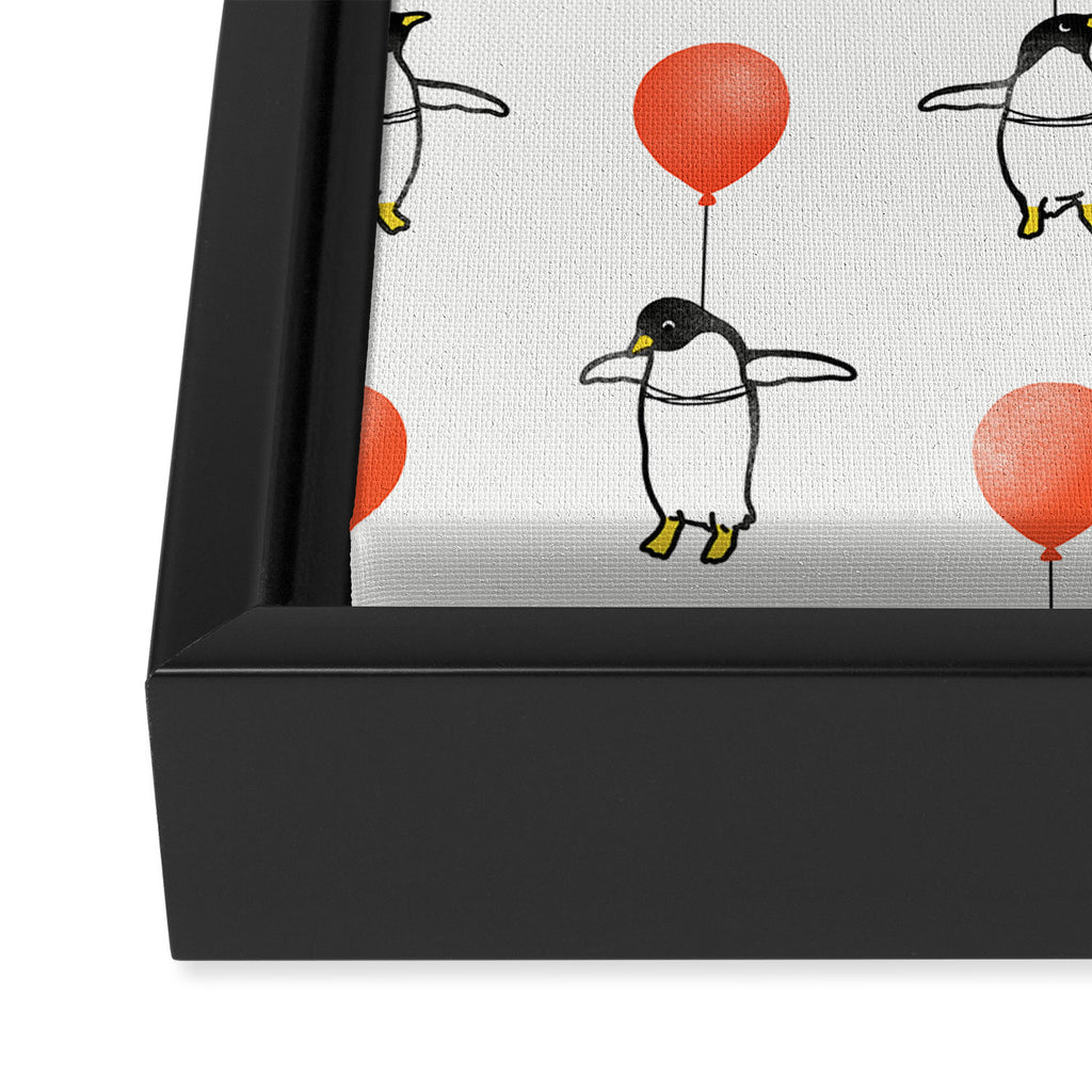 Penguin Balloons Pattern Framed Canvas Print Gallery Image 3