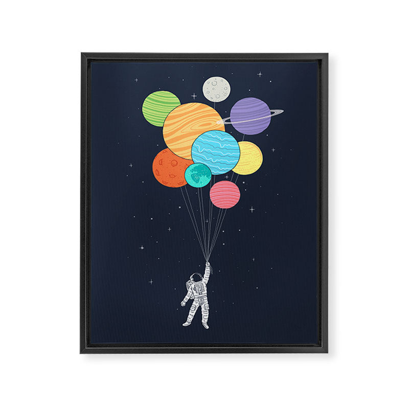 Planet Balloons Framed Canvas Print Gallery Image 6