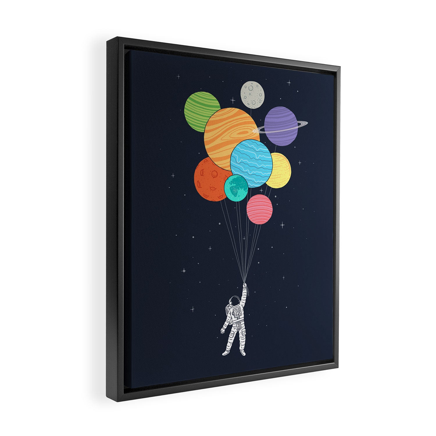 Planet Balloons Framed Canvas Print Gallery Image 2