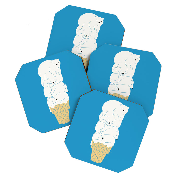 Polar Bear Ice Cream Coaster Gallery Image 1