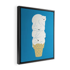 Polar Bear Ice Cream Framed Canvas Print Gallery Image 2