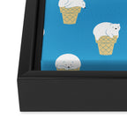 Polar Bear Ice Cream Pattern Framed Canvas Print Gallery Image 3