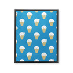 Polar Bear Ice Cream Pattern Framed Canvas Print Gallery Image 6