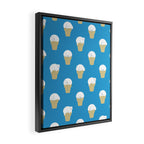 Polar Bear Ice Cream Pattern Framed Canvas Print Gallery Image 2