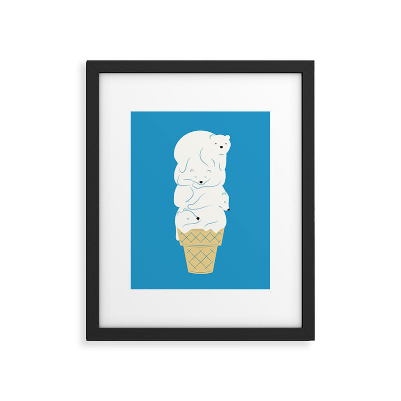 Polar Bear Ice Cream Framed Art Print Gallery Image 4