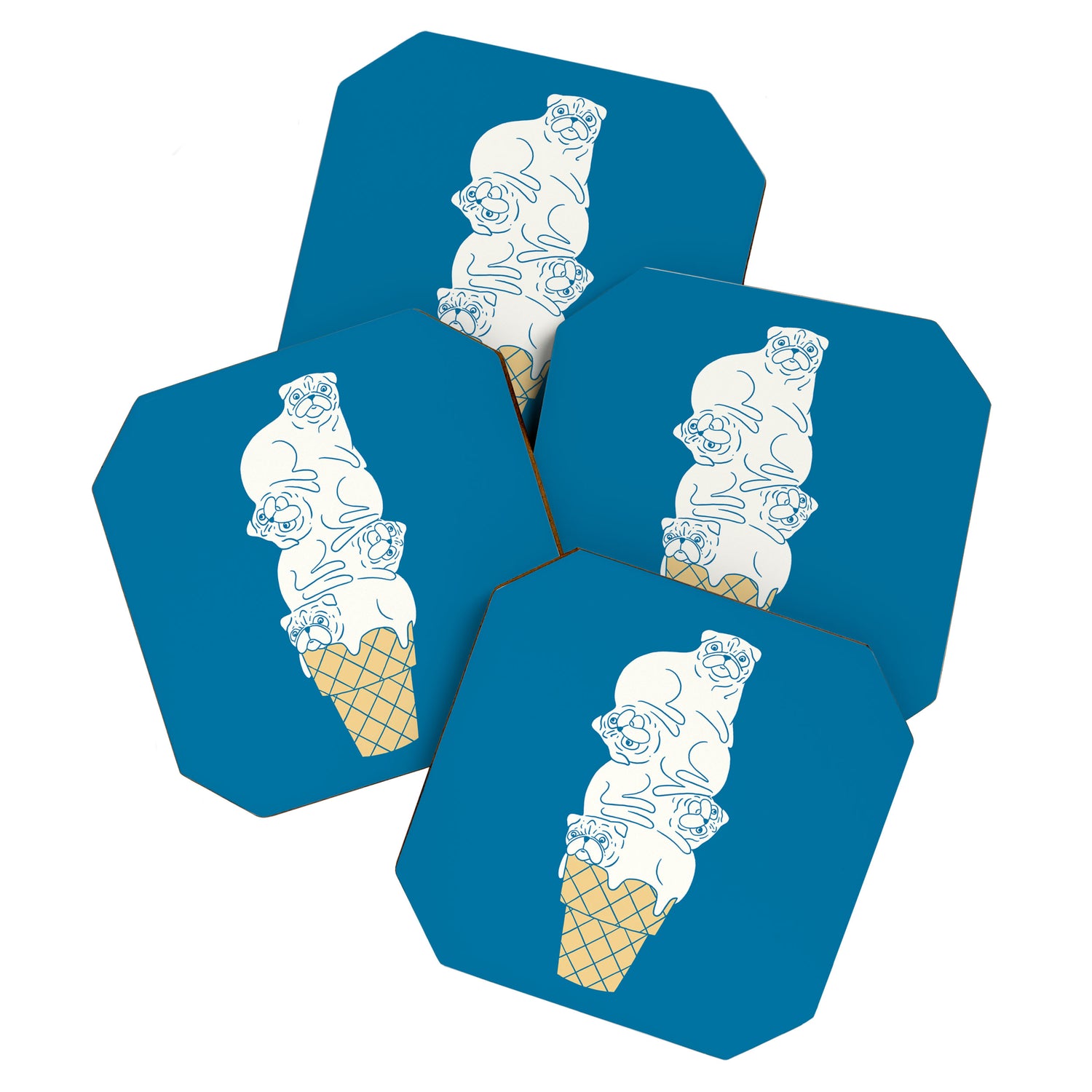 Pug Ice Cream Coaster Gallery Image 1