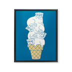 Pug Ice Cream Framed Canvas Print Gallery Image 6