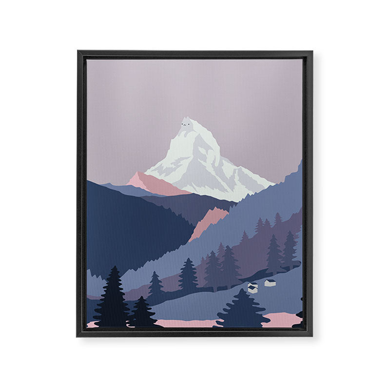 Purrspective on Matterhorn Framed Canvas Print Gallery Image 6