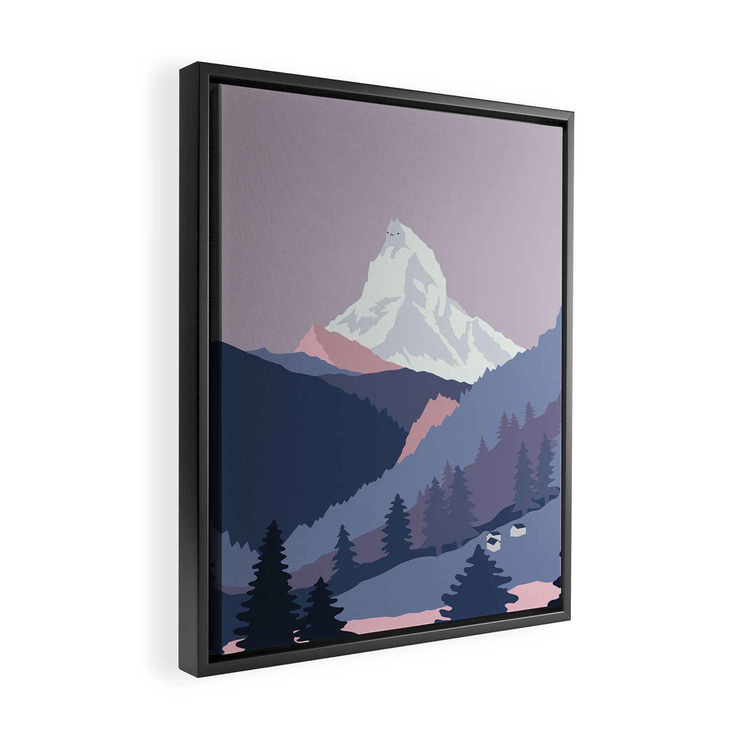 Purrspective on Matterhorn Framed Canvas Print Gallery Image 2