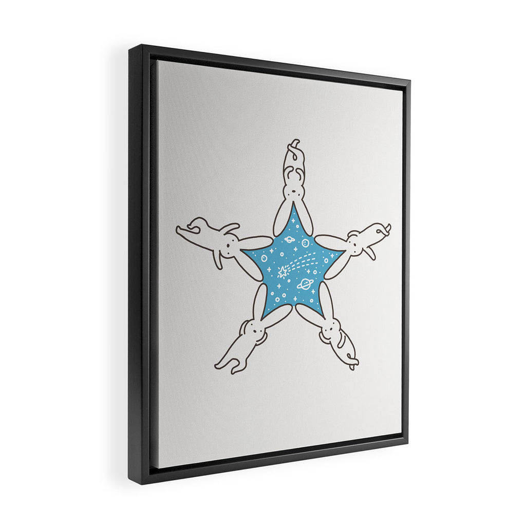 Rabbit Star Framed Canvas Print Gallery Image 2