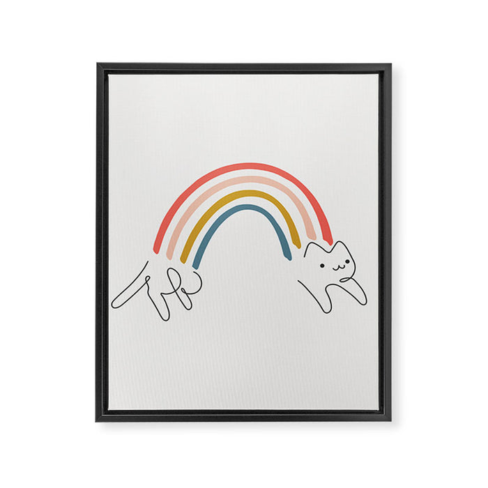 Rainbow Cat 1 Framed Canvas Print Gallery Image 1
