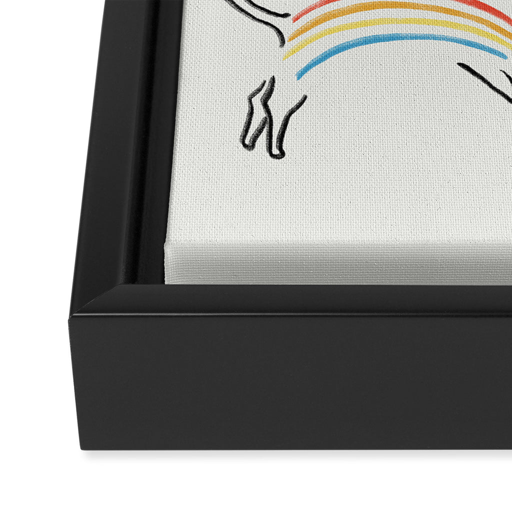 Rainbow Cat Framed Canvas Print Gallery Image 3