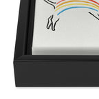 Rainbow Cat Framed Canvas Print Gallery Image 3