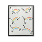 Rainbow Cat Framed Canvas Print Gallery Image 8