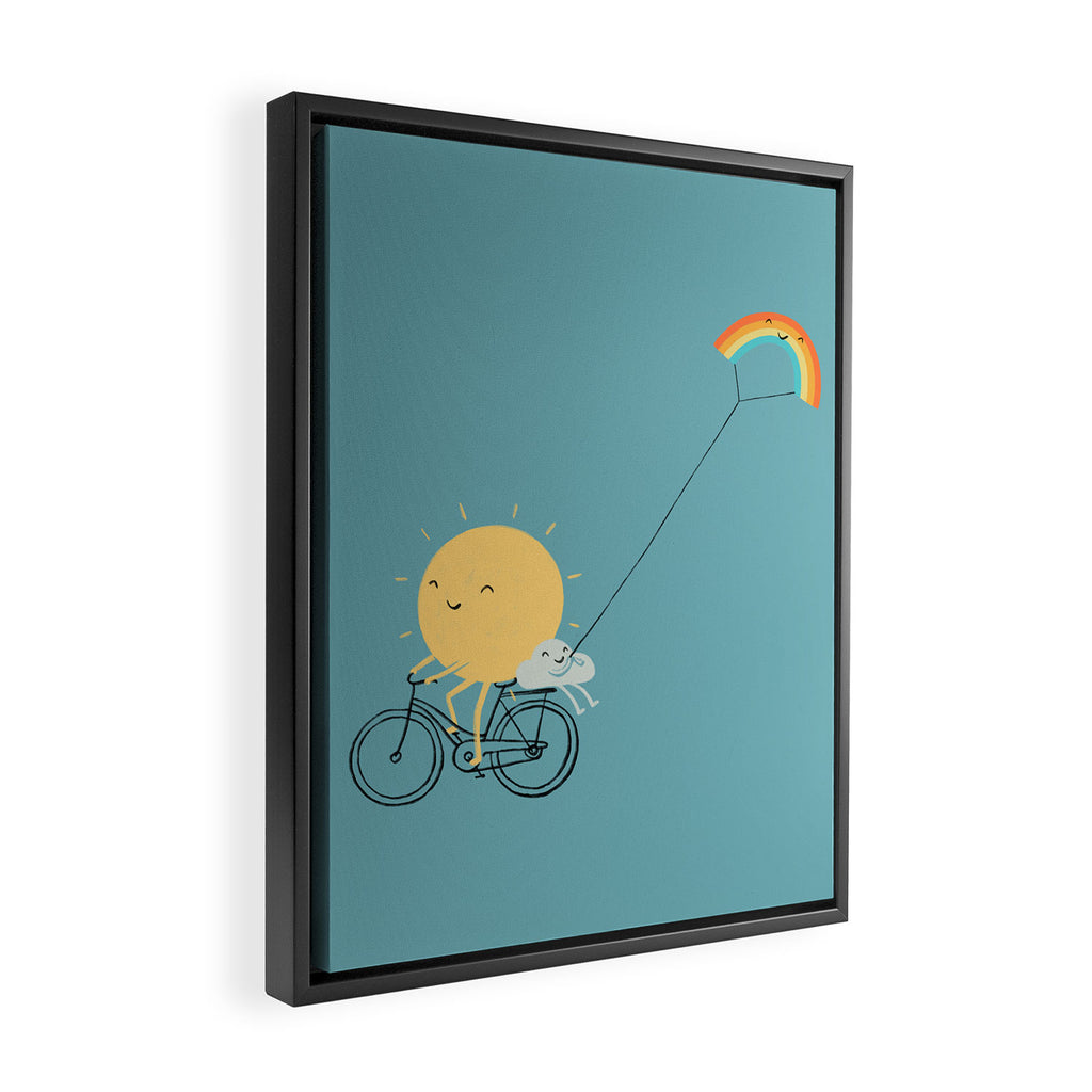 Rainbow Kite Framed Canvas Print Gallery Image 2
