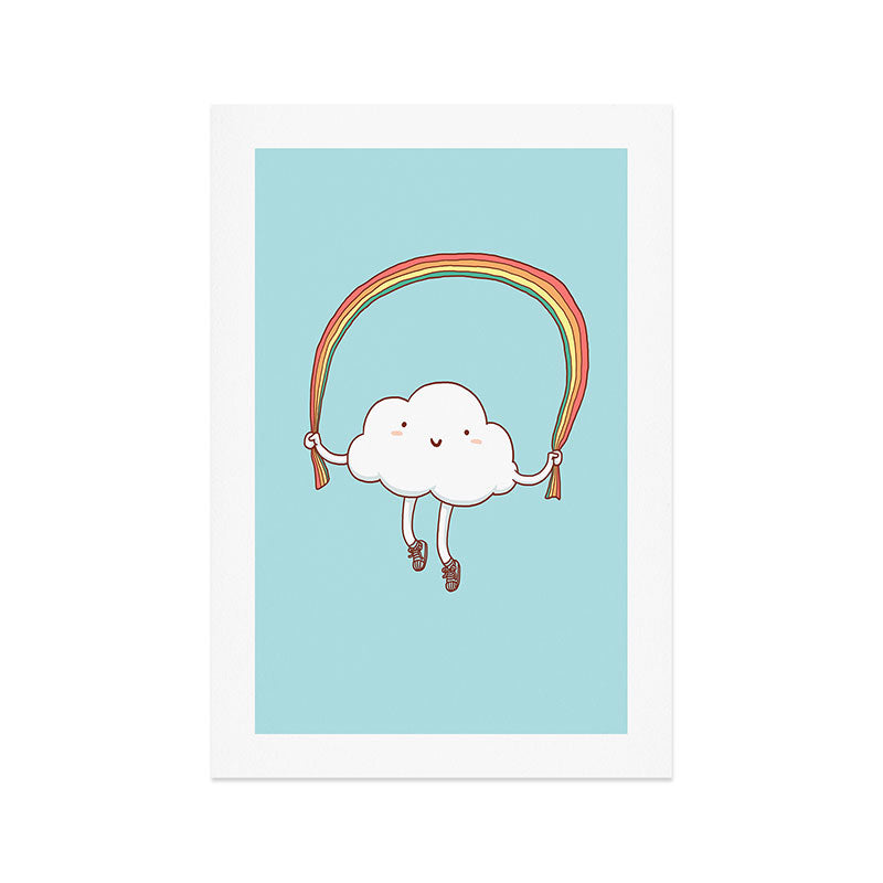 Rainbow Skipping Art Print Gallery Image 1