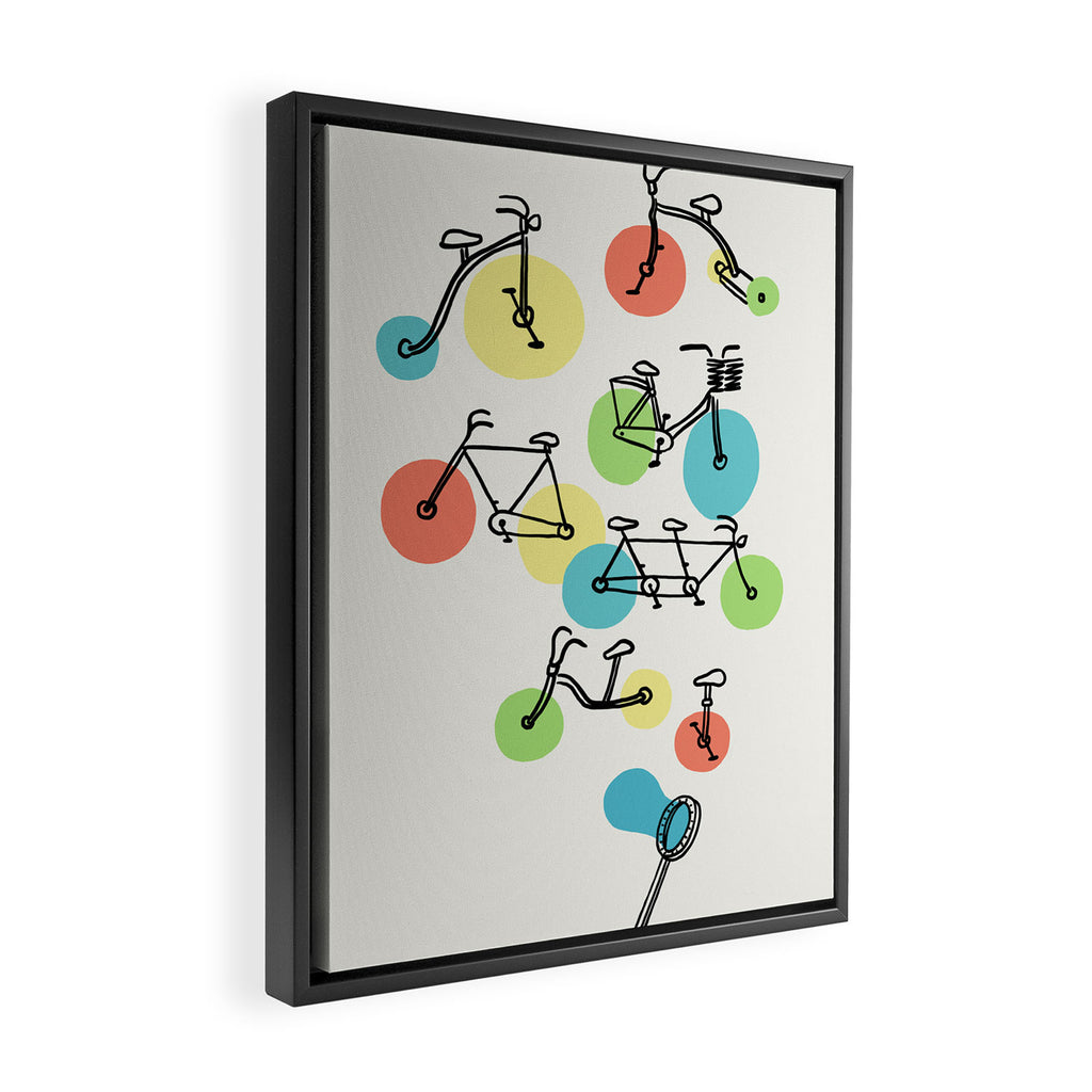 Riding Bubbles Framed Canvas Print Gallery Image 2