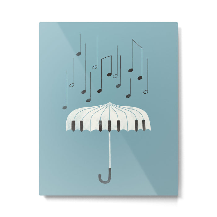 Singing in the rain Metal Print Gallery Image 1