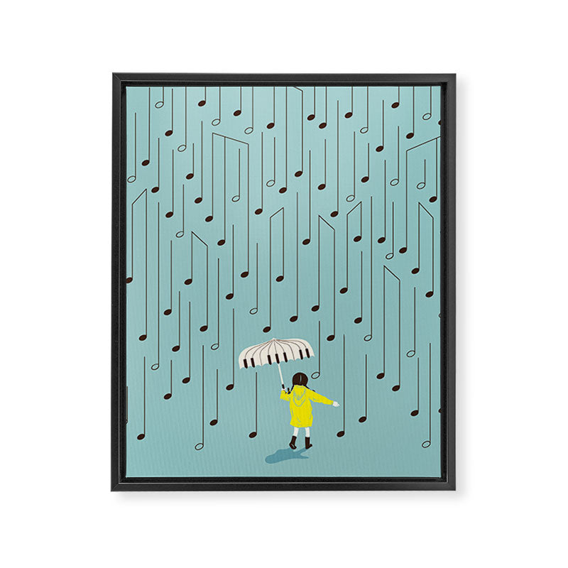 Singing in the Rain v2 Framed Canvas Print Gallery Image 6
