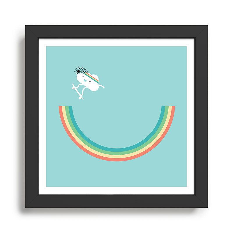 Skateboarding cloud Framed Art Print Gallery Image 1