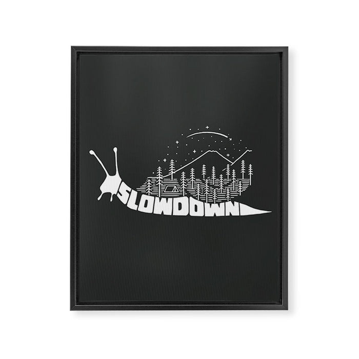 Slow down Framed Canvas Print Gallery Image 1