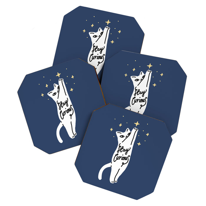 Stay Curious Cat Coaster Gallery Image 1