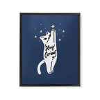 Stay Curious Cat Framed Canvas Print Gallery Image 6