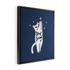 Stay Curious Cat Framed Canvas Print Gallery Image 2