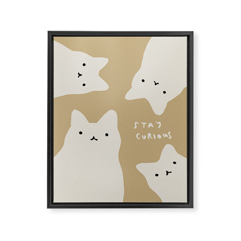 The Curious Cats Framed Canvas Print Gallery Image 8