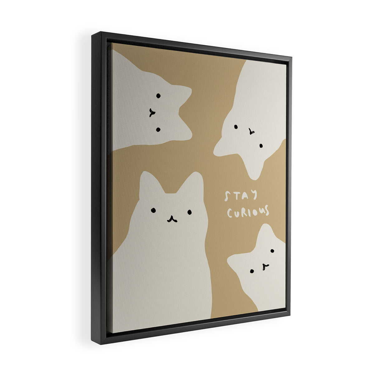 The Curious Cats Framed Canvas Print Gallery Image 2