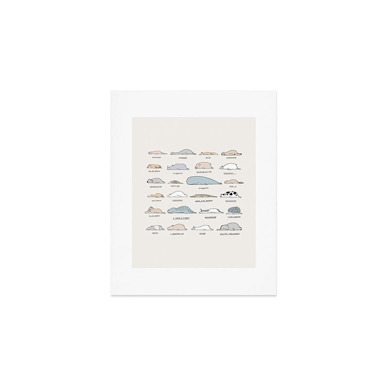 The Moody Animals (Colours) Art Print Gallery Image 1