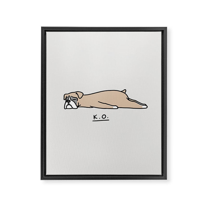 The Moody Puppies - Boxer Framed Canvas Print Gallery Image 6