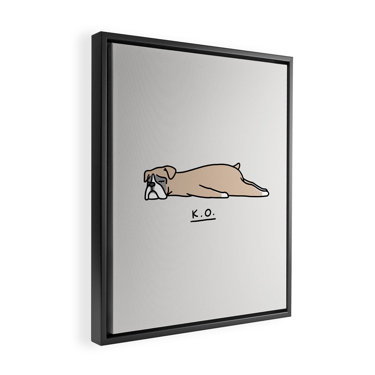 The Moody Puppies - Boxer Framed Canvas Print Gallery Image 2